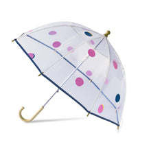 Lade das Bild in den Galerie-Viewer, Kids transparent dome umbrella - POLKA DOTS - lilac/navy
