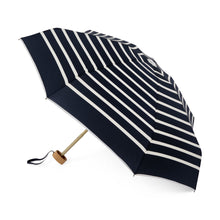 Lade das Bild in den Galerie-Viewer, ANATOLE folding umbrella - Pablo - ivory stripes on navy background
