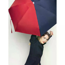 Lade das Bild in den Galerie-Viewer, ANATOLE two-tone folding umbrella - Emile - navy/red

