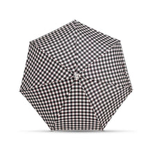 Lade das Bild in den Galerie-Viewer, ANATOLE folding umbrella - Bloomsbury - black and coral pink gingham
