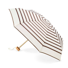 Lade das Bild in den Galerie-Viewer, ANATOLE folding umbrella - Lazare - caramel stripes on ivory background
