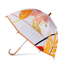 Lade das Bild in den Galerie-Viewer, Kids transparent dome umbrella - JUNGLE - oranges
