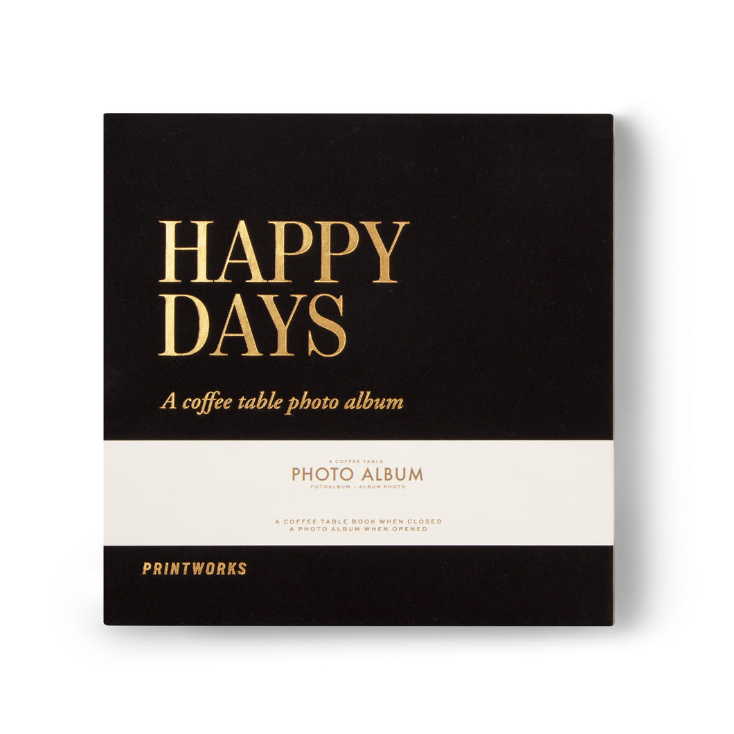 Fotoalbum - Happy Days / schwarz (S)
