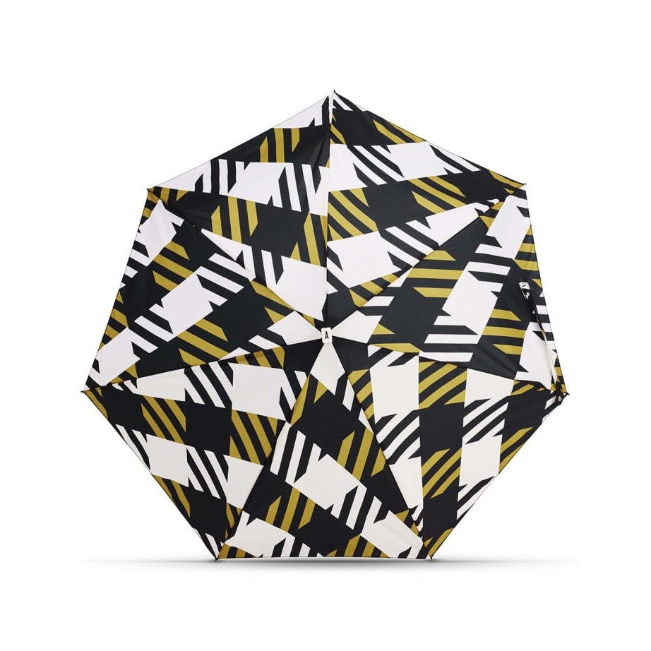 ANATOLE folding umbrella - Gordon - black and antique yellow oversize gingham