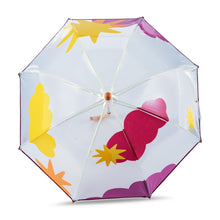 Lade das Bild in den Galerie-Viewer, Kids transparent dome umbrella - CLOUDS - yellows-burgundies
